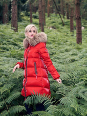 Plumífero Largo DICHI Morena ROJO