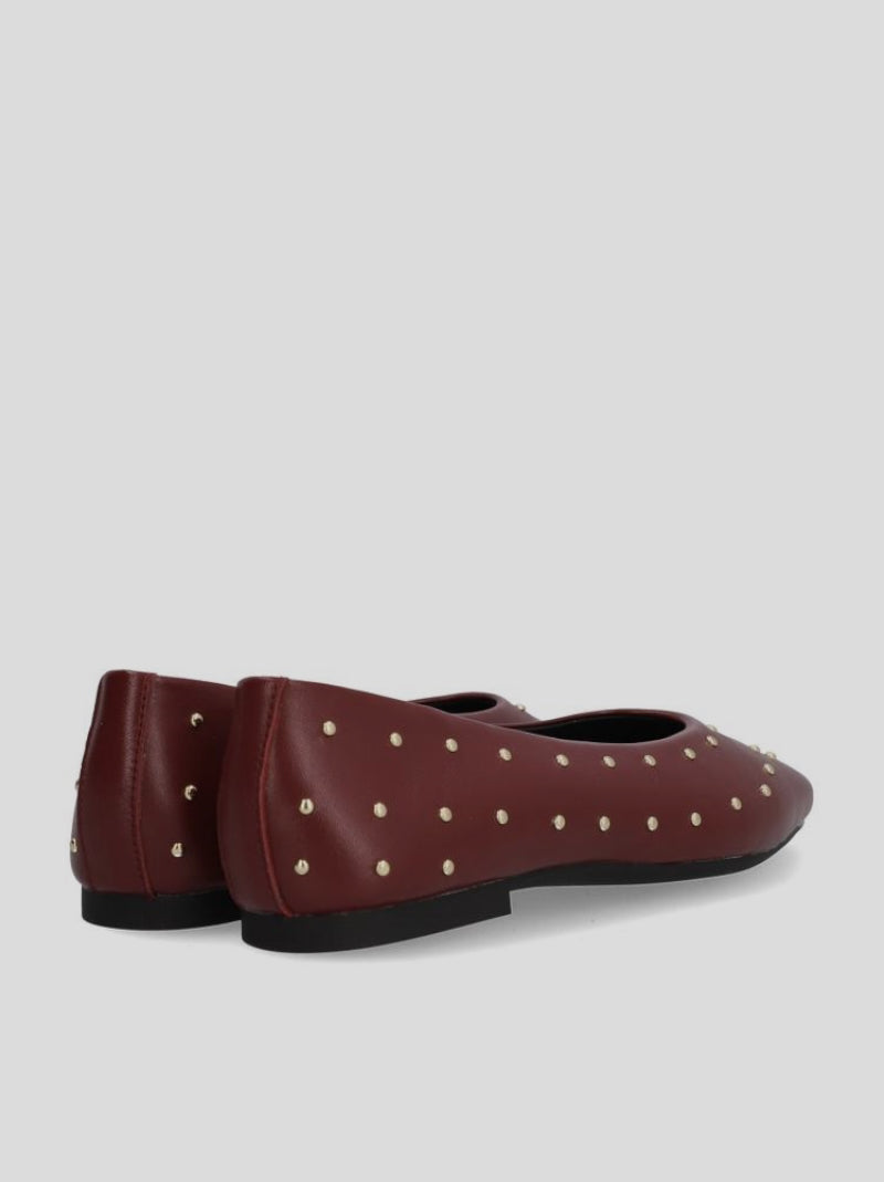 Bailarina ALPE PARIS Piel Tachas BURDEOS