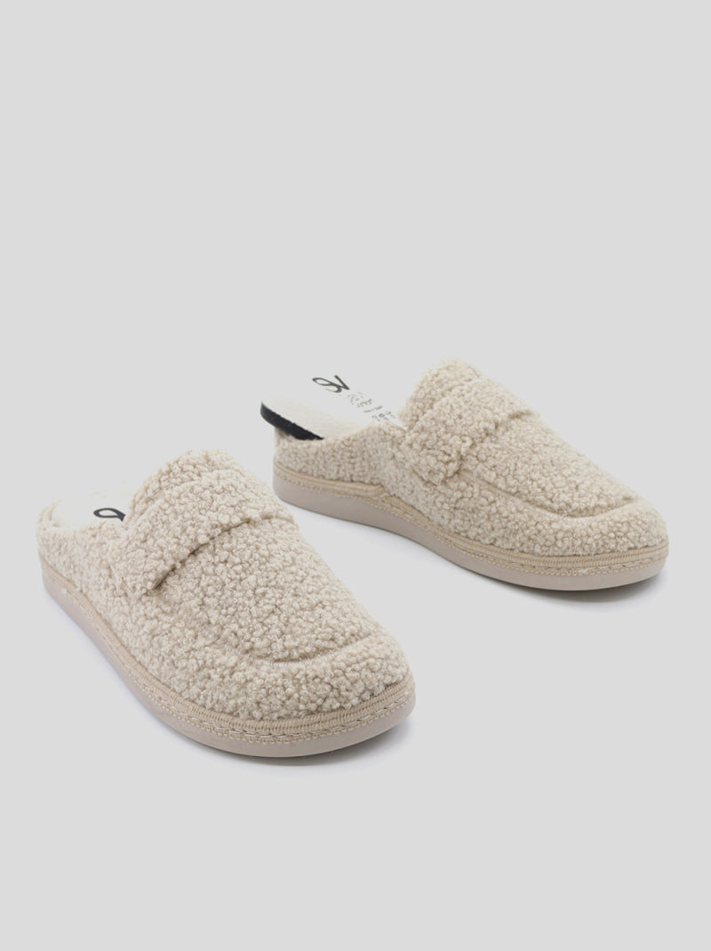 Zapatilla Abierta TEDDY Mocasín CRUDO