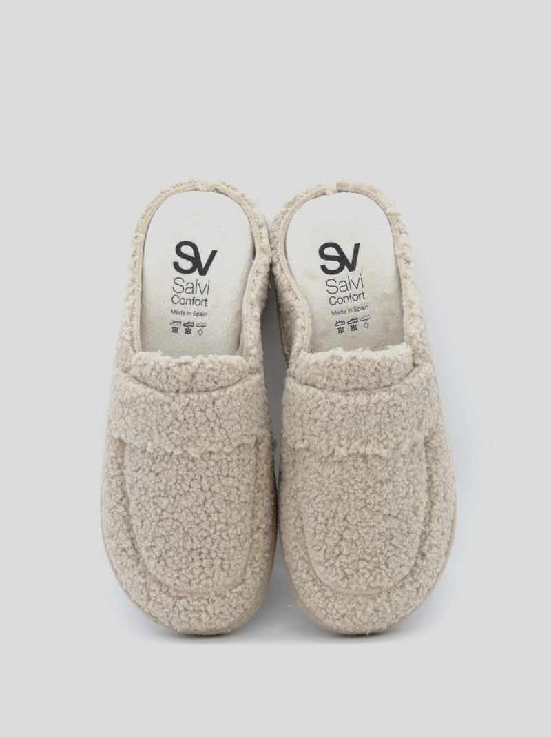 Zapatilla Abierta TEDDY Mocasín CRUDO