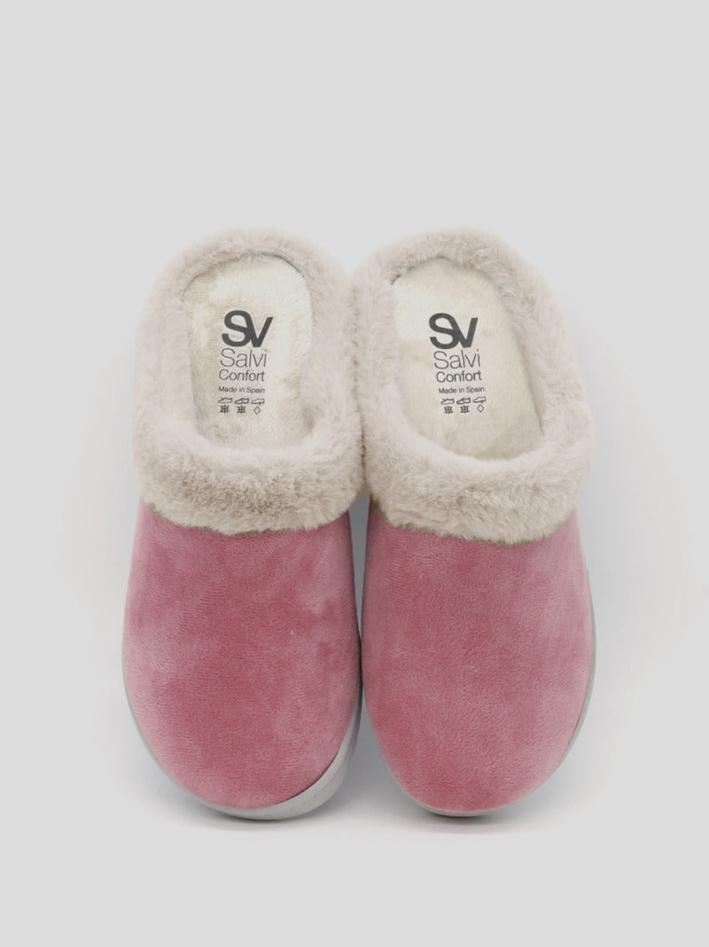 Zapatilla Abierta SUAPEL Pelo SALMÓN