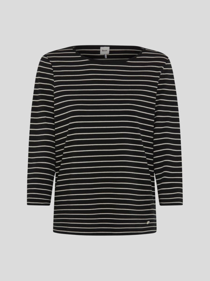 Camiseta Cira M BRAX Rayas NEGRO