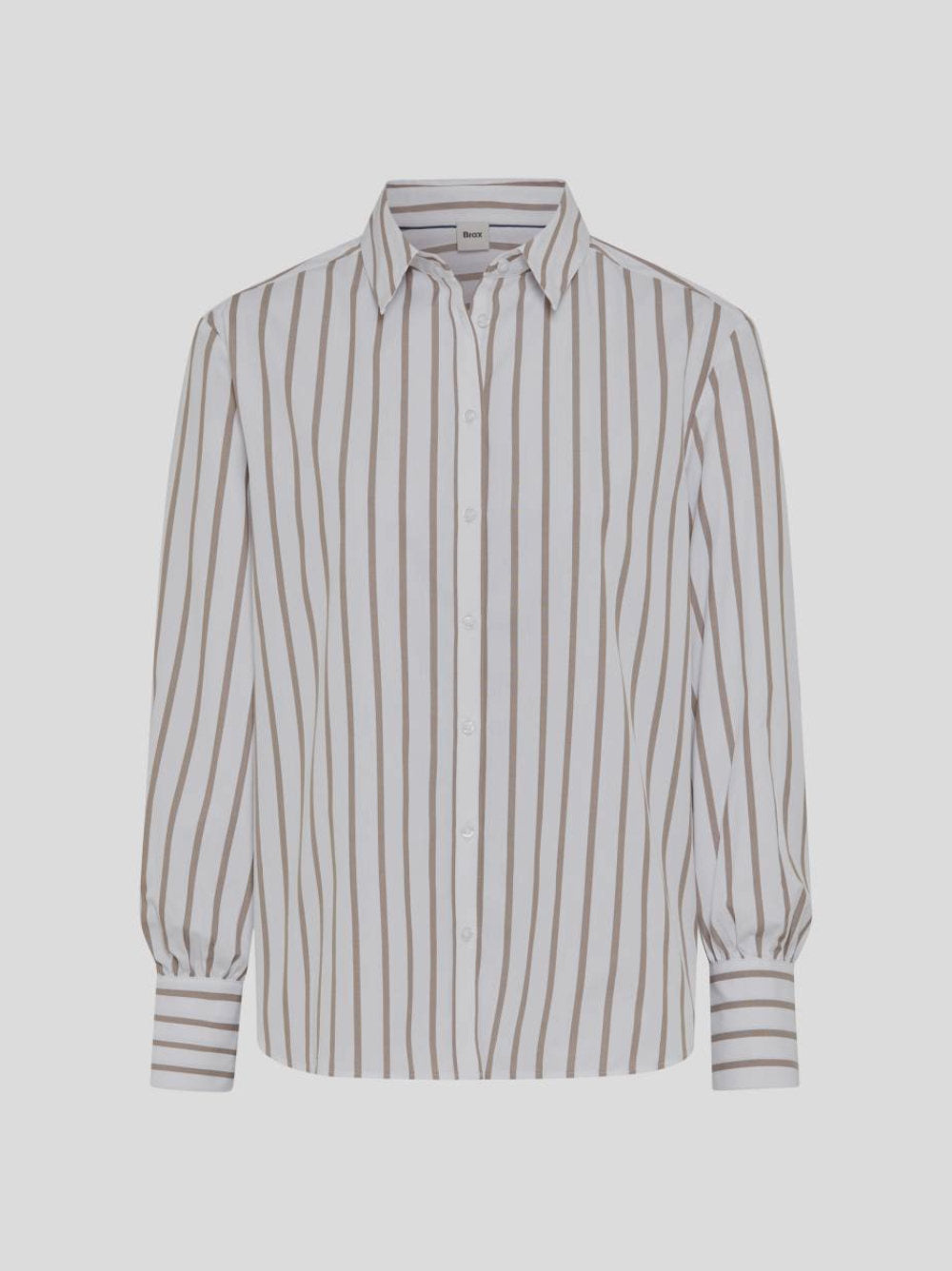 Camisa Vic BRAX Popelín Rayas TAUPE