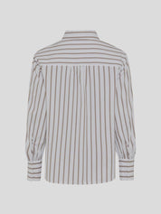 Camisa Vic BRAX Popelín Rayas TAUPE