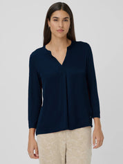 Top Clarisa BRAX Combi Texturas MARINO