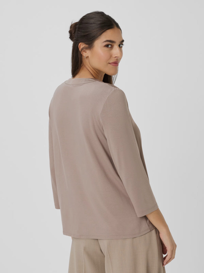 Top Clarisa BRAX Combi Texturas TAUPE