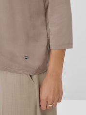 Top Clarisa BRAX Combi Texturas TAUPE