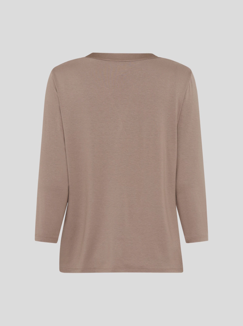 Top Clarisa BRAX Combi Texturas TAUPE