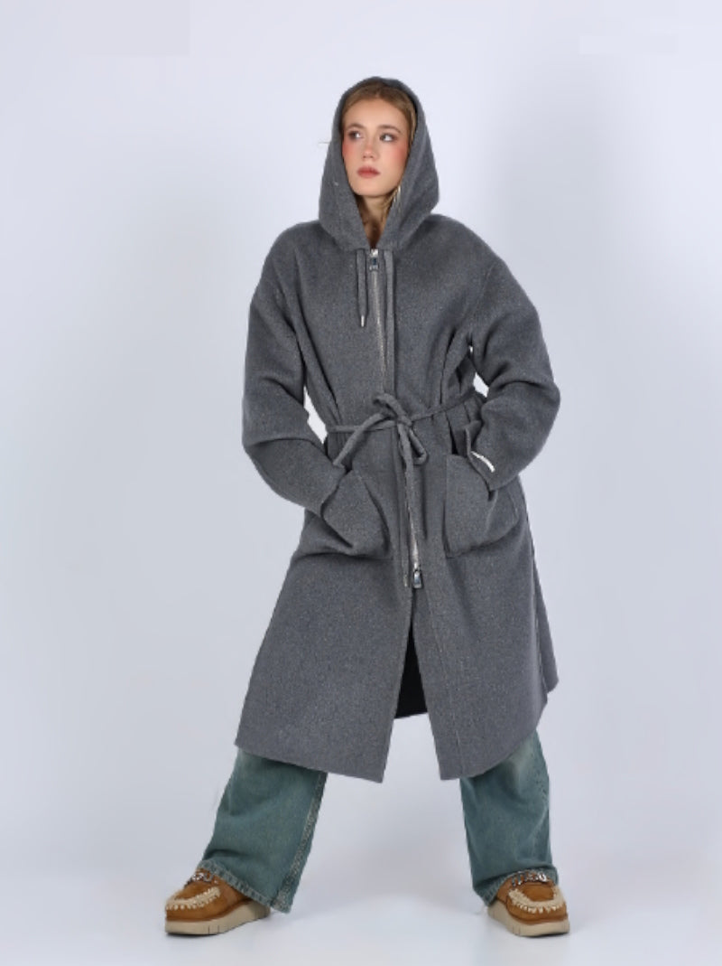 Abrigo Capucha GLOX Lana Cashmere