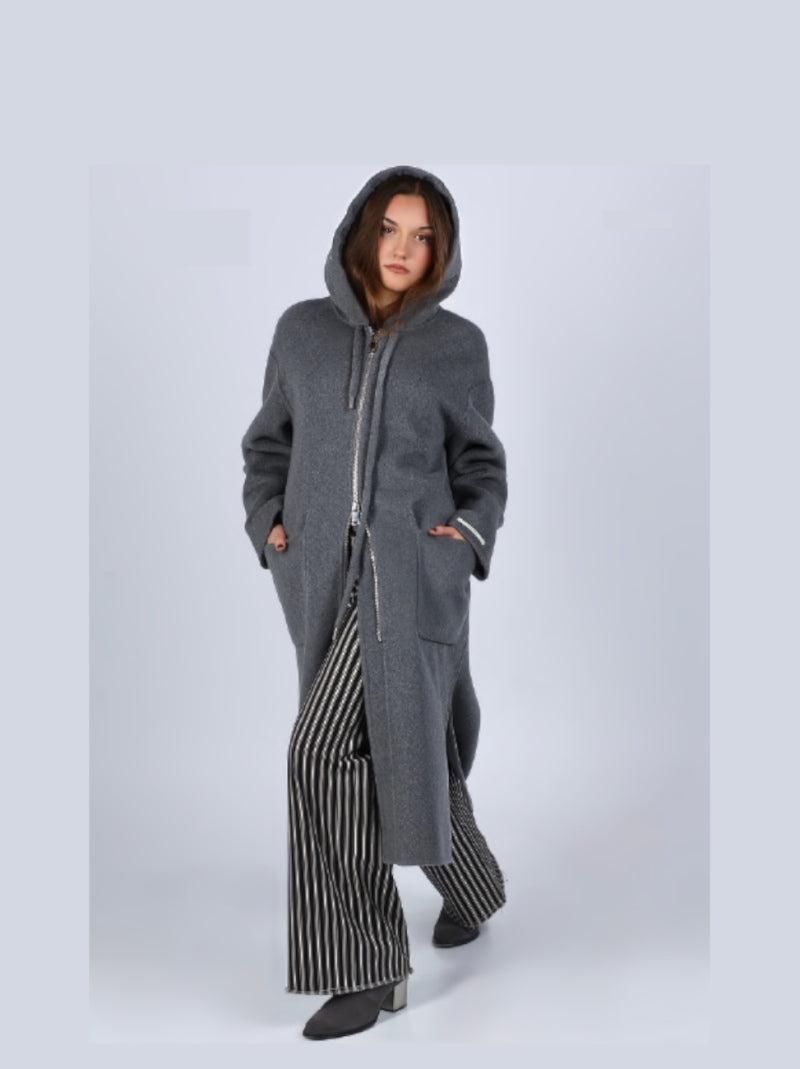 Abrigo Capucha GLOX Lana Cashmere