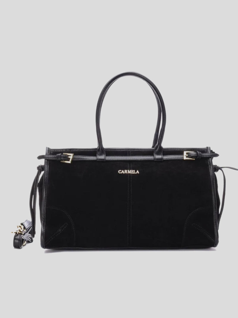 Bolso Hombro CARMELA Combi Ante NEGRO