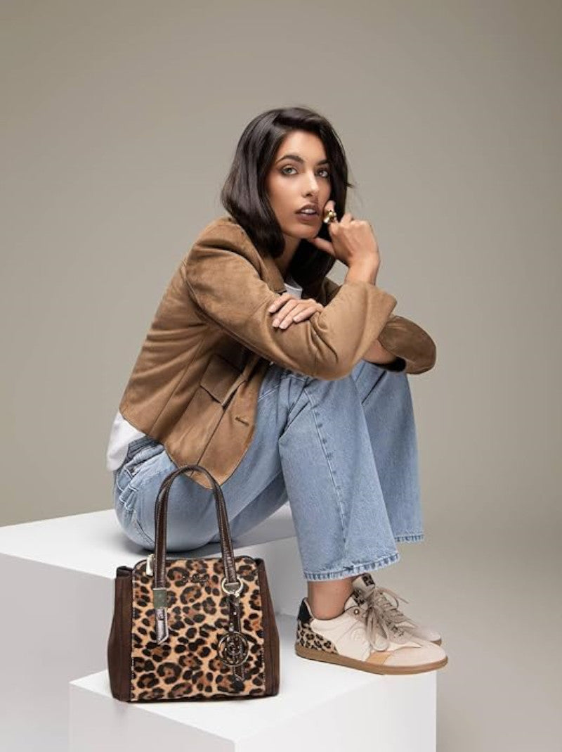Bolso de mano CARMELA Combi LEOPARDO