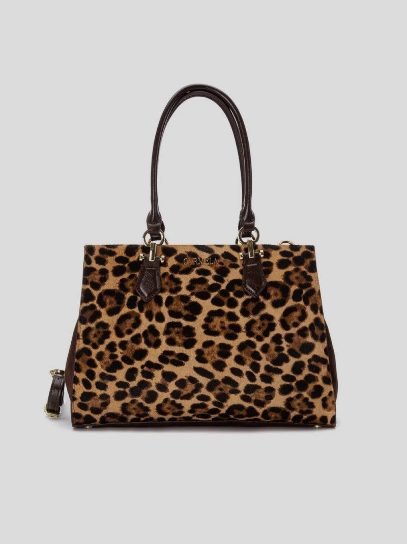 Bolso Dos Asas CARMELA Combi LEOPARDO