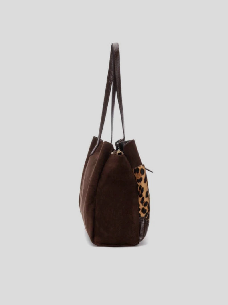 Bolso Hombro CARMELA Textil LEOPARDO