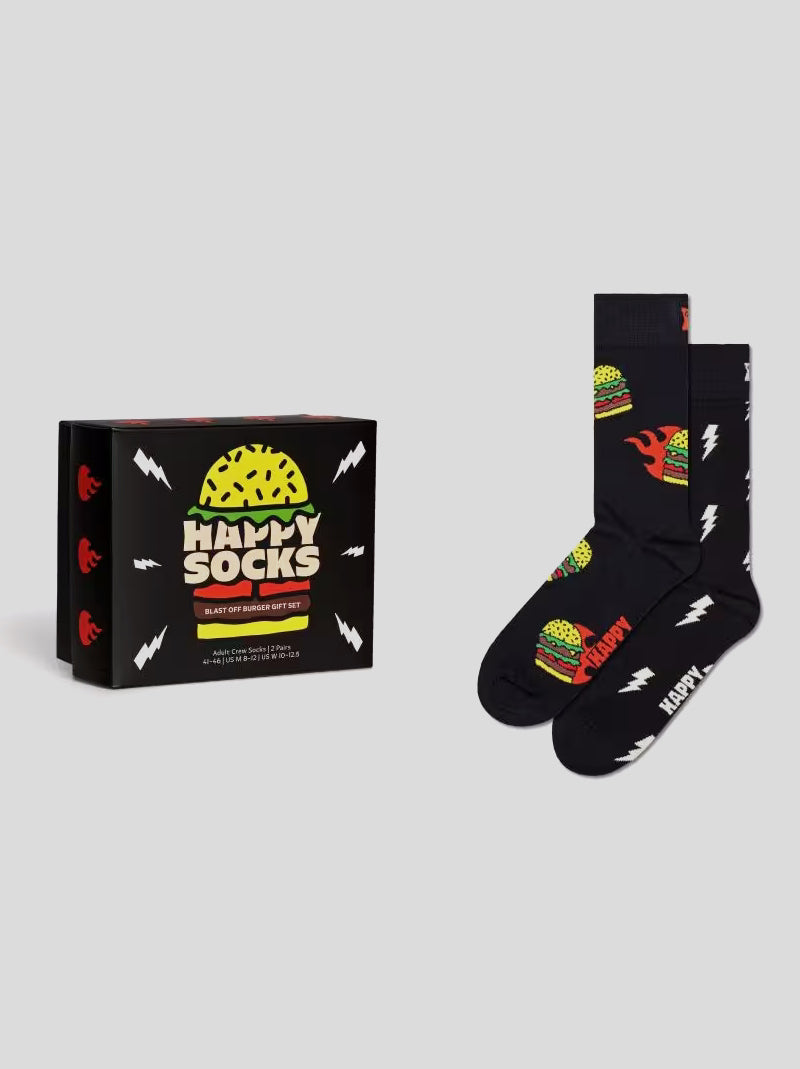 HAPPY SOCKS 2-PackBlast Off Burger 36/40