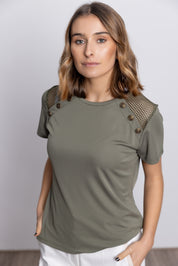 Camiseta Canesú Rejilla BMB & Co Mar
