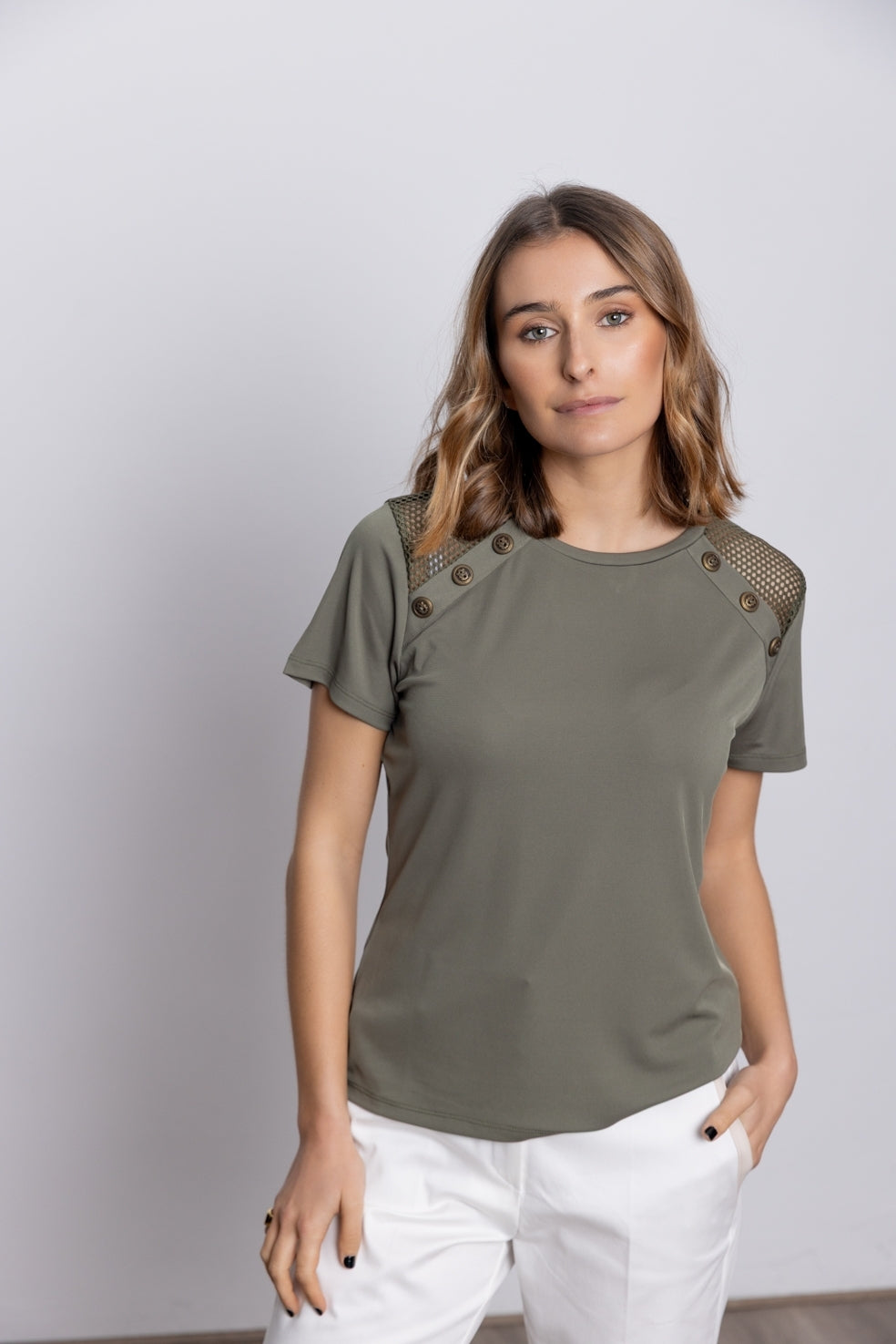 Camiseta Canesú Rejilla BMB & Co Mar