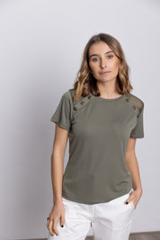 Camiseta Canesú Rejilla BMB & Co Mar