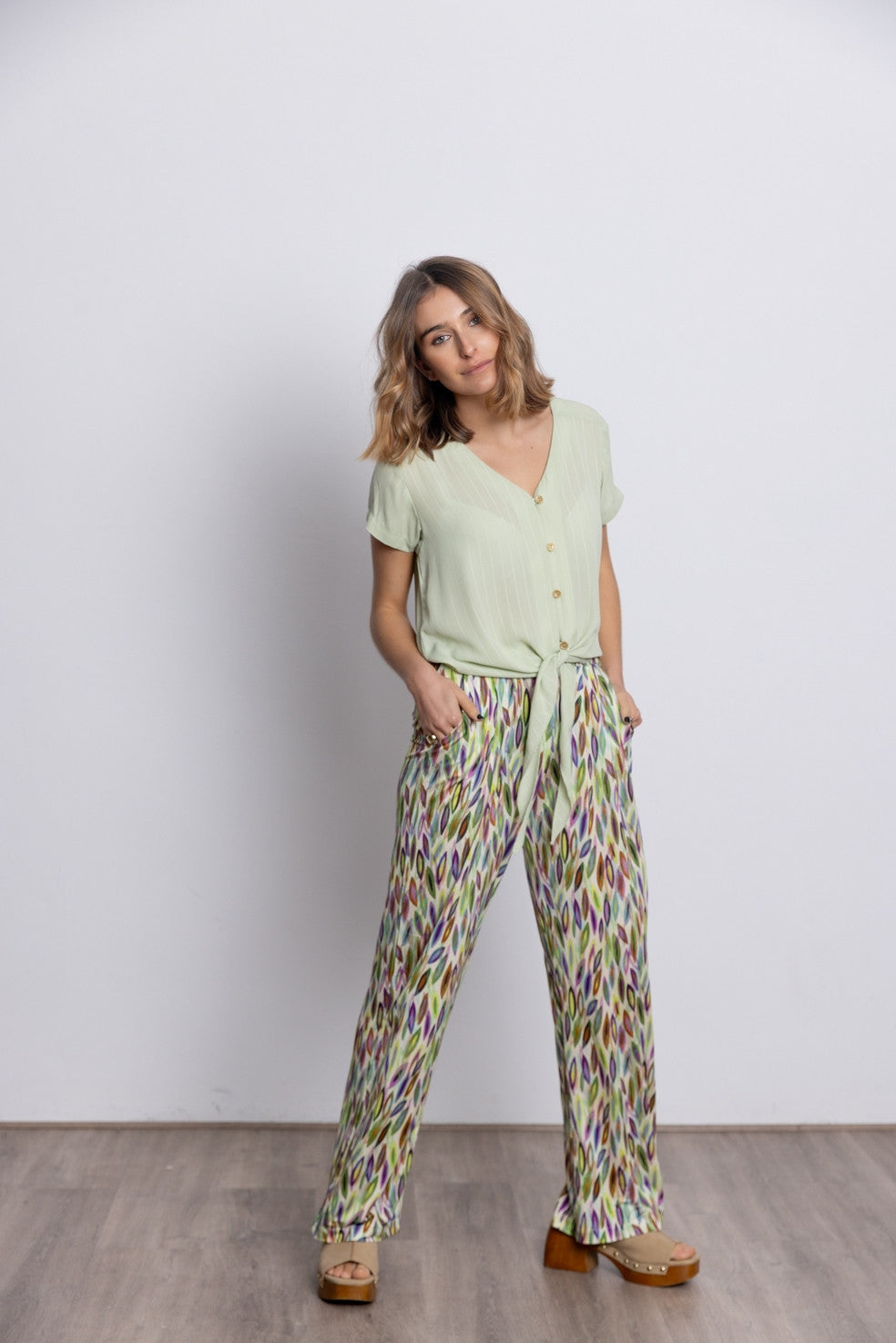 Pantalón Fluido BMB & Co Lilipa Neon