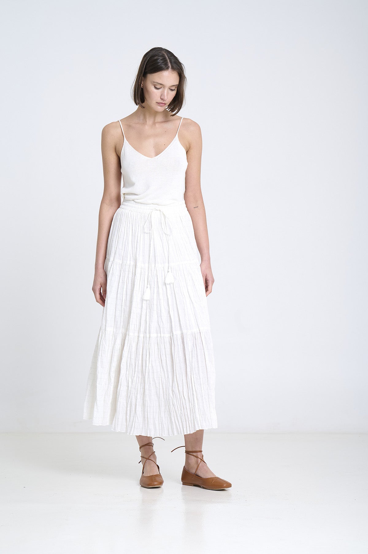 Falda Boho SITA MURT Cuadros Lurex