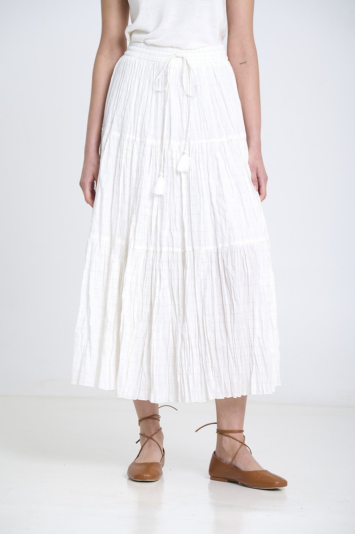 Falda Boho SITA MURT Cuadros Lurex