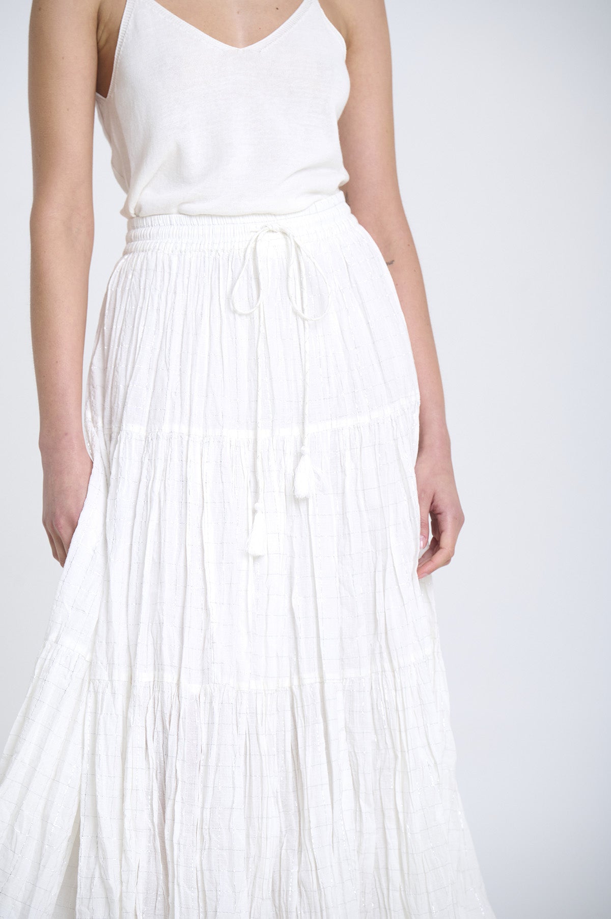 Falda Boho SITA MURT Cuadros Lurex