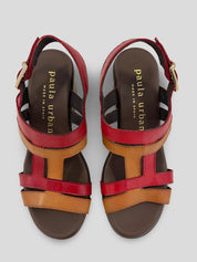 Sandalia Tiras PAULA URBAN Piel Bicolor