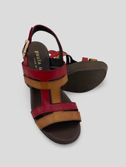 Sandalia Tiras PAULA URBAN Piel Bicolor