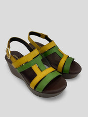 Sandalia Tiras PAULA URBAN Piel Bicolor