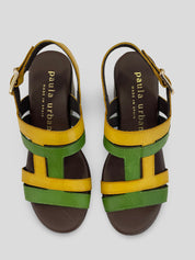 Sandalia Tiras PAULA URBAN Piel Bicolor