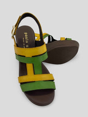 Sandalia Tiras PAULA URBAN Piel Bicolor