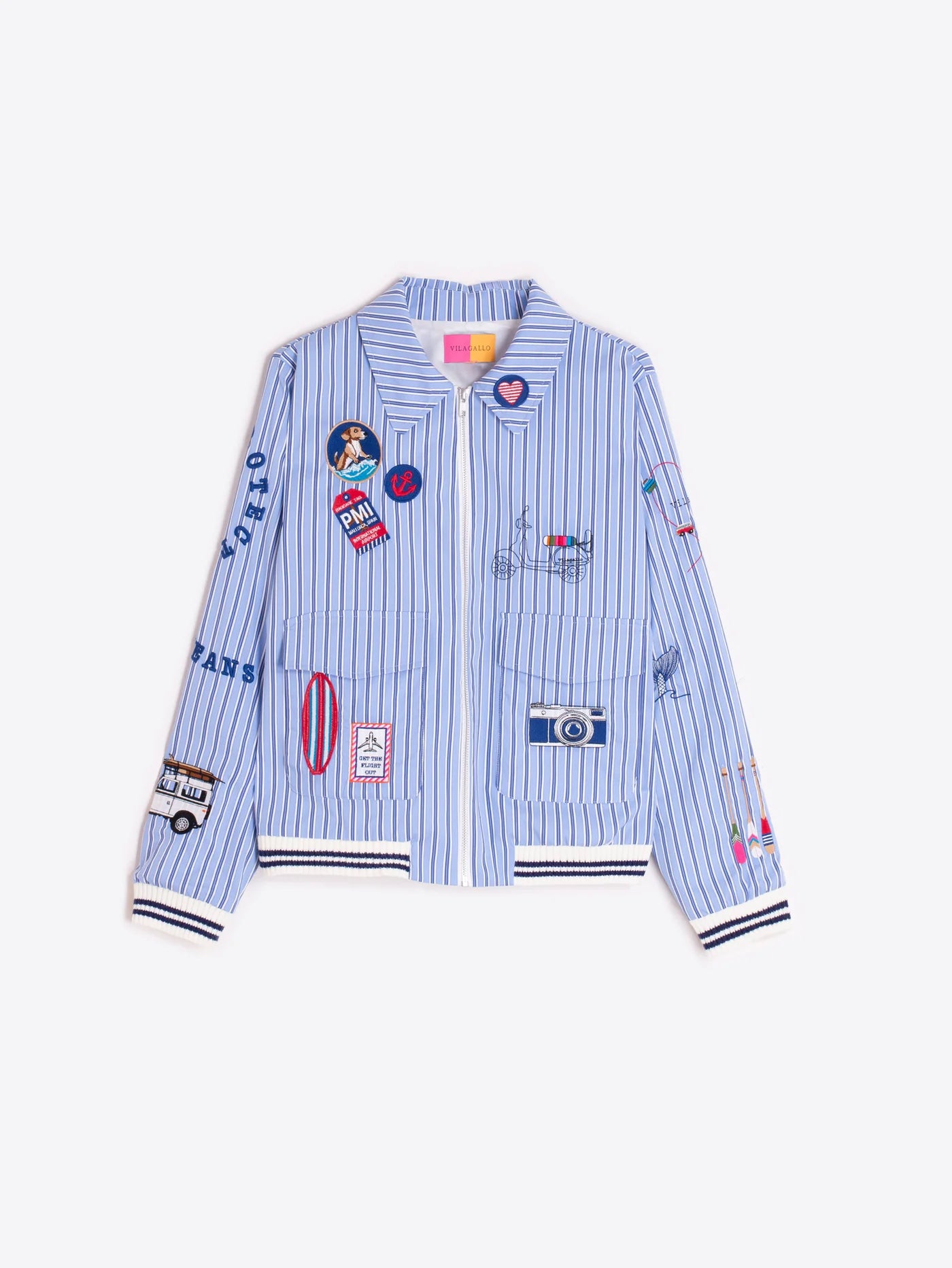 Bomber VILAGALLO Rayas Bordado Surf