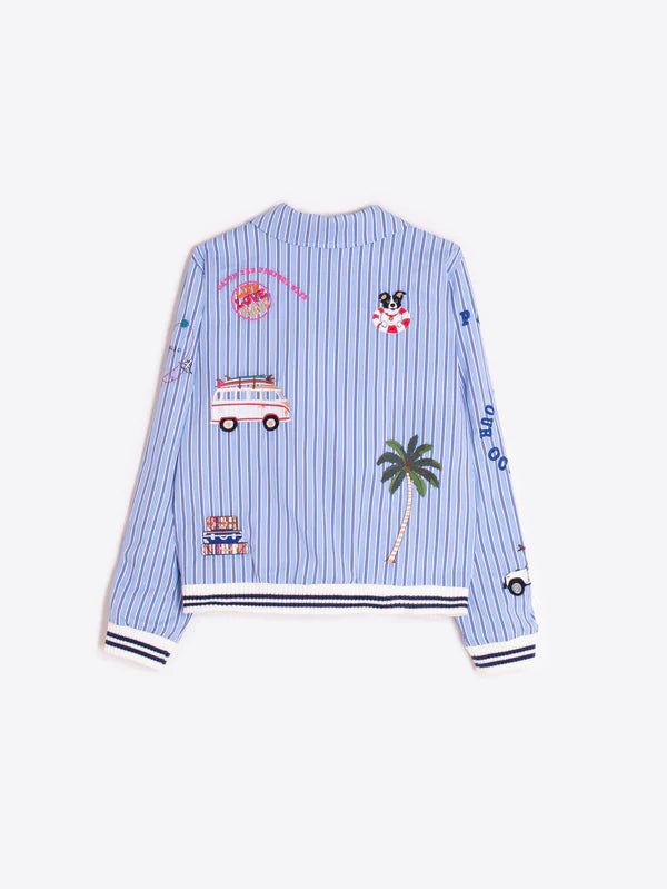 Bomber VILAGALLO Rayas Bordado Surf