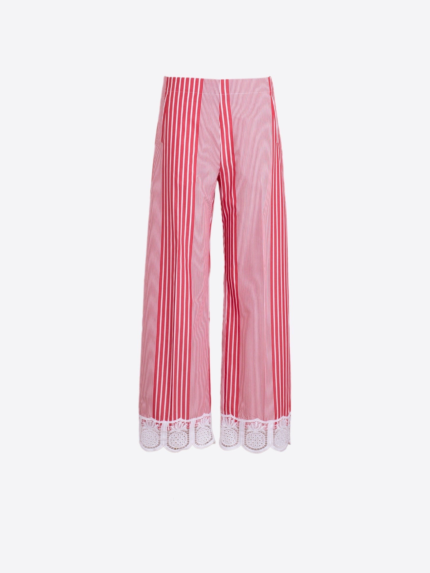 Pantalón Elena VILAGALLO Rayas y Encaje