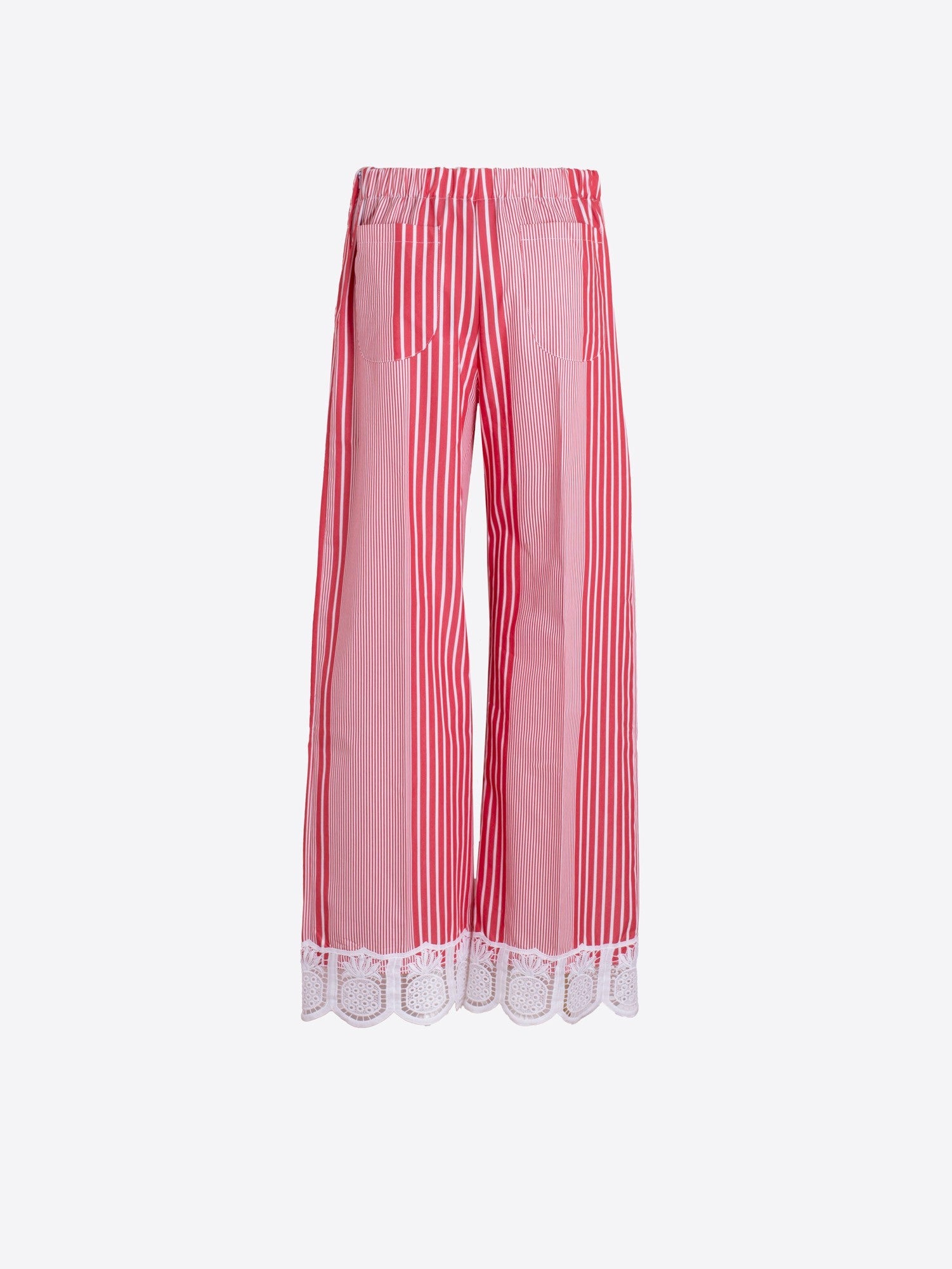 Pantalón Elena VILAGALLO Rayas y Encaje