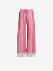 Pantalón Elena VILAGALLO Rayas y Encaje