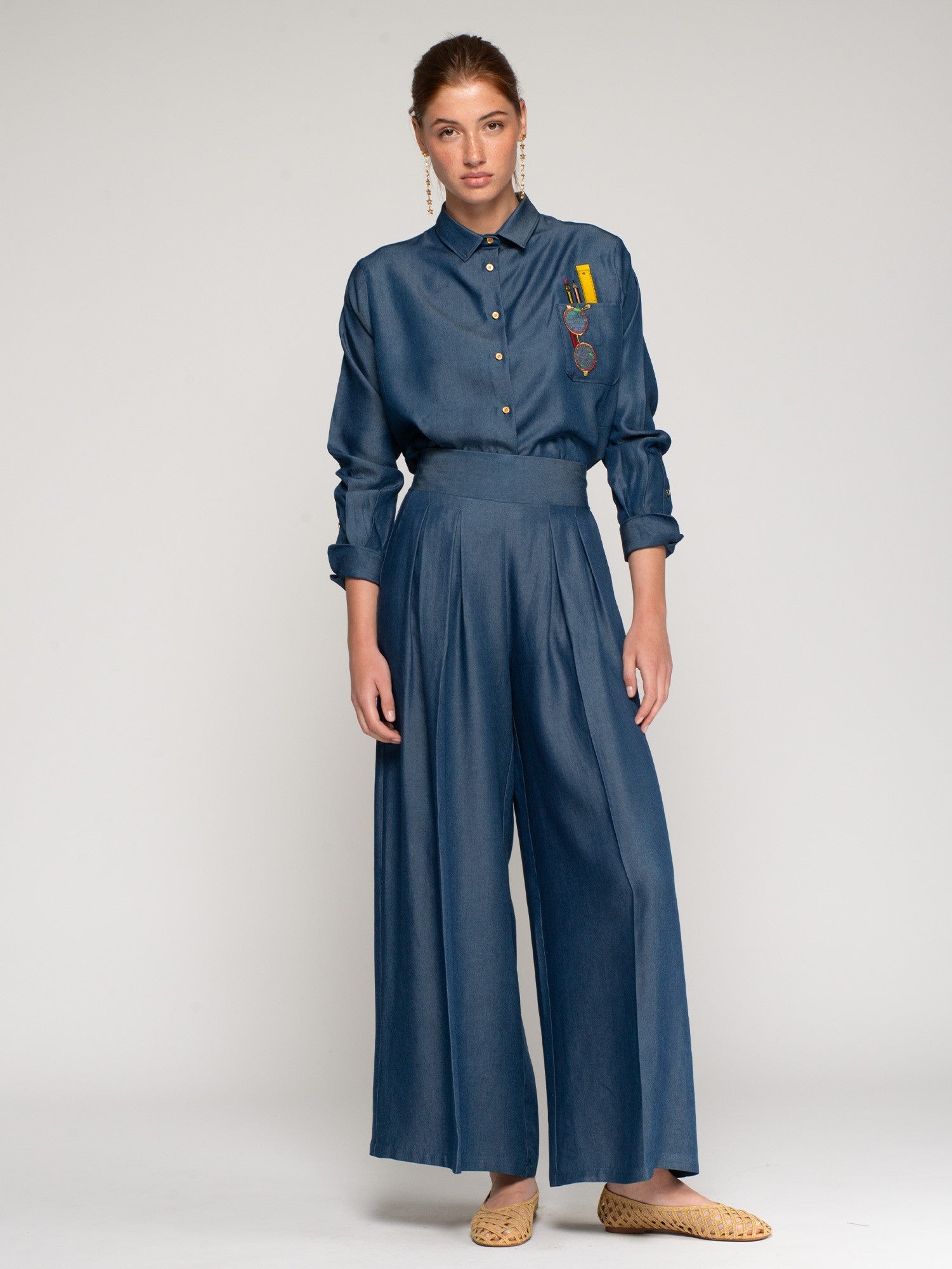 Pantalón Marian VILAGALLO Pinzas Vaquero