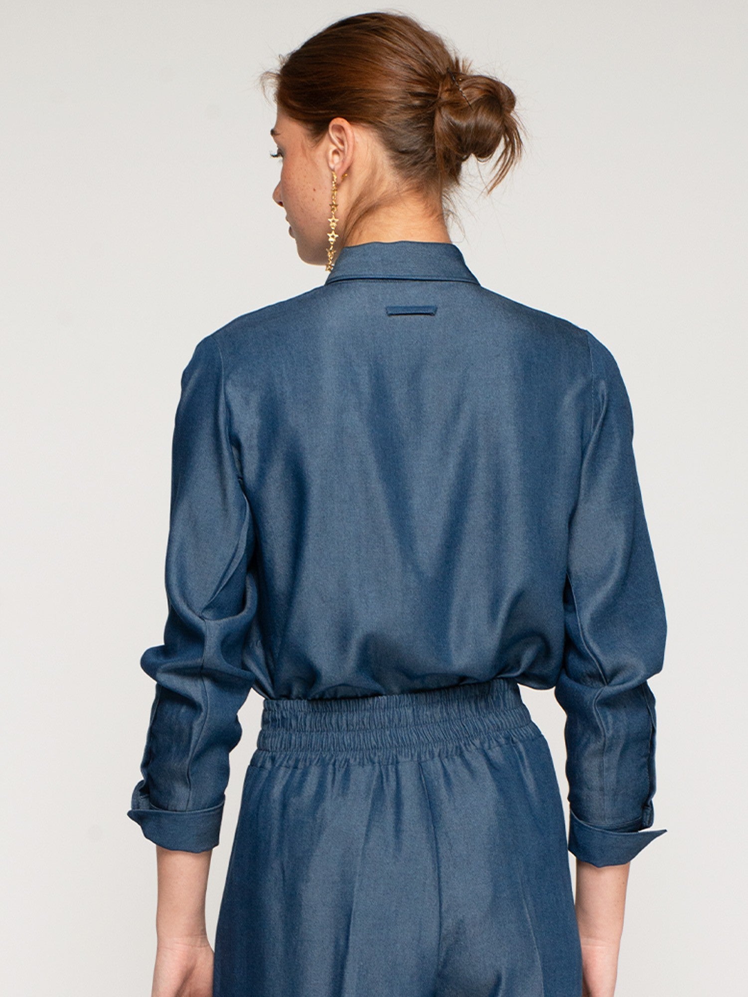 Camisa Denim VILAGALLO Bolsillo Bordado