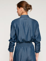 Camisa Denim VILAGALLO Bolsillo Bordado