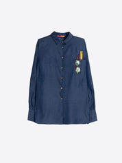 Camisa Denim VILAGALLO Bolsillo Bordado