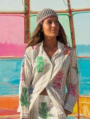 Camisa Tea VILAGALLO Estampado Bambú