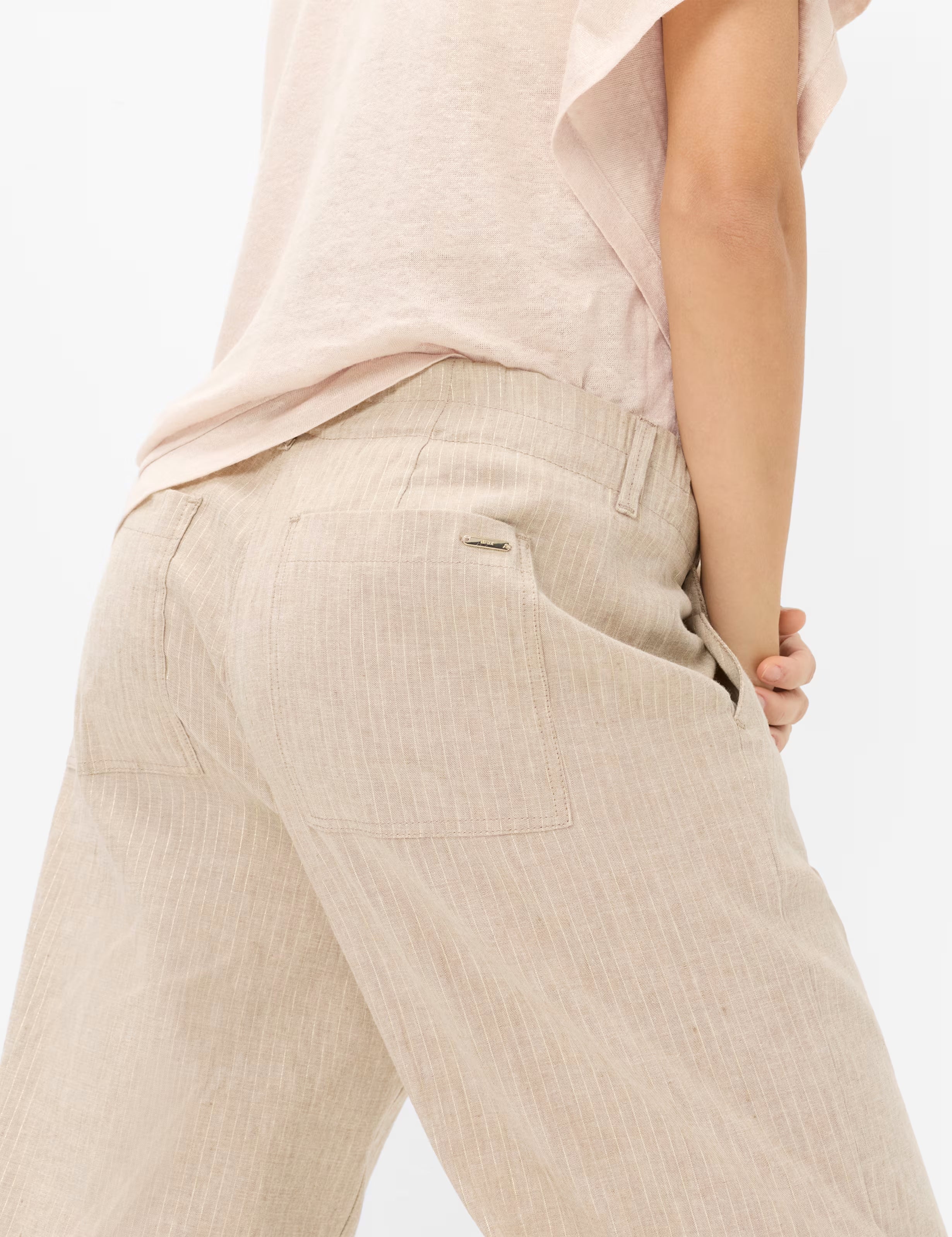 Pantalón Maine BRAX Lino Rayas Lurex