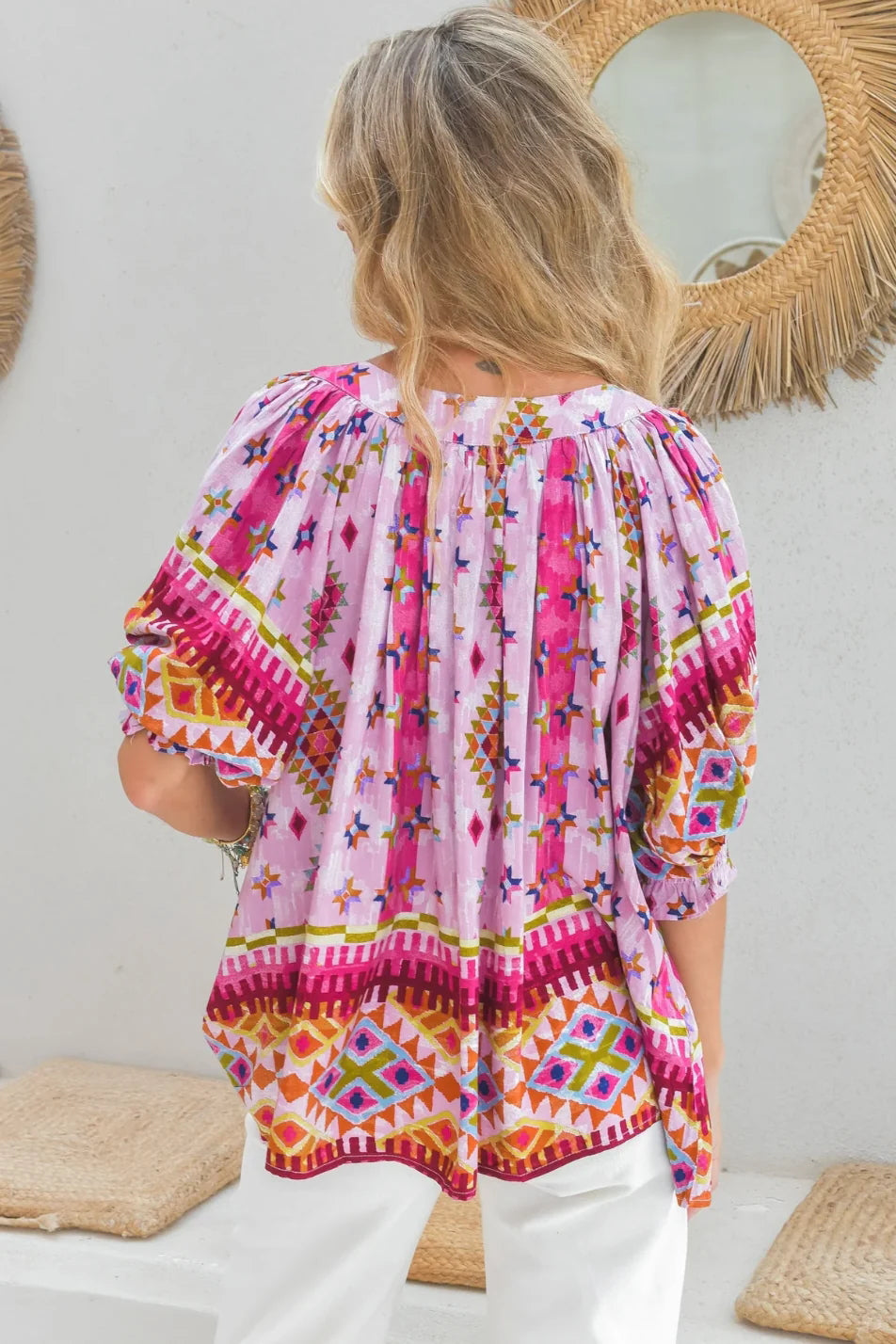 Blusa JAASE Lost Tribe Boheme ROSA