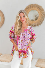 Blusa JAASE Lost Tribe Boheme ROSA
