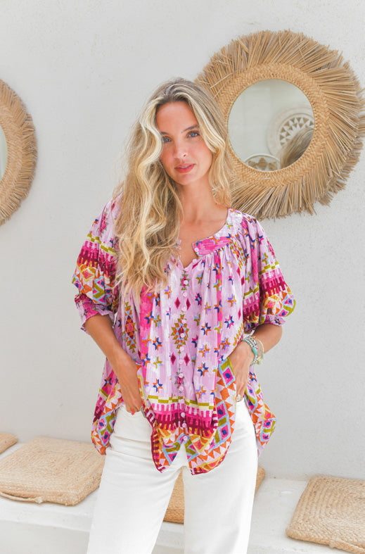 Blusa JAASE Lost Tribe Boheme ROSA