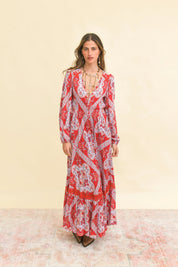 Vestido JAASE Rosa Print Carmen ROJO