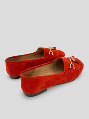 Mocasín Borlas INUOVO Ante ROJO