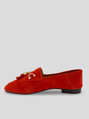 Mocasín Borlas INUOVO Ante ROJO
