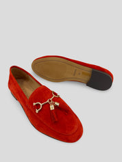 Mocasín Borlas INUOVO Ante ROJO