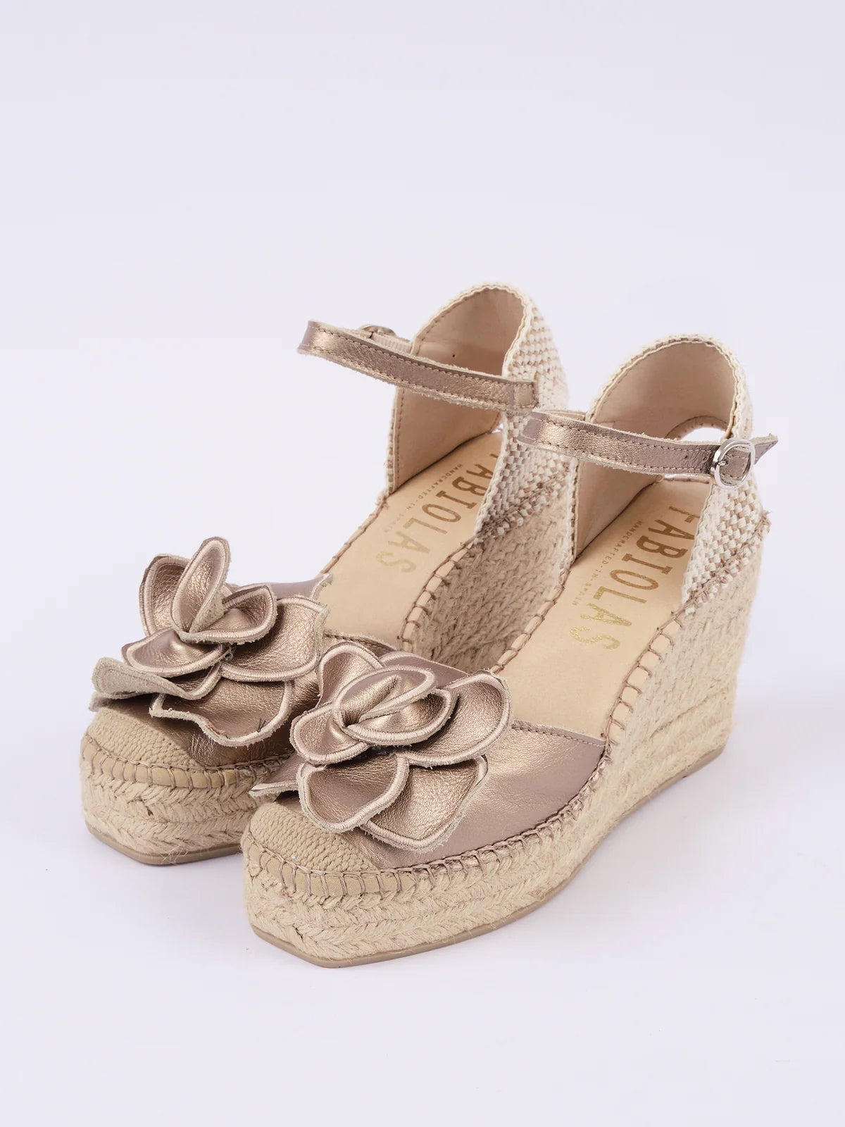 Alpargata FABIOLAS Flor Celia BRONCE